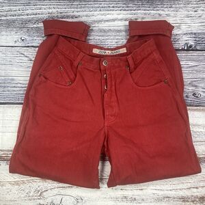 Zena Women's High Rise Jeans in Red